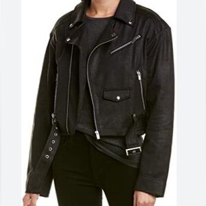 Suede leather jacket